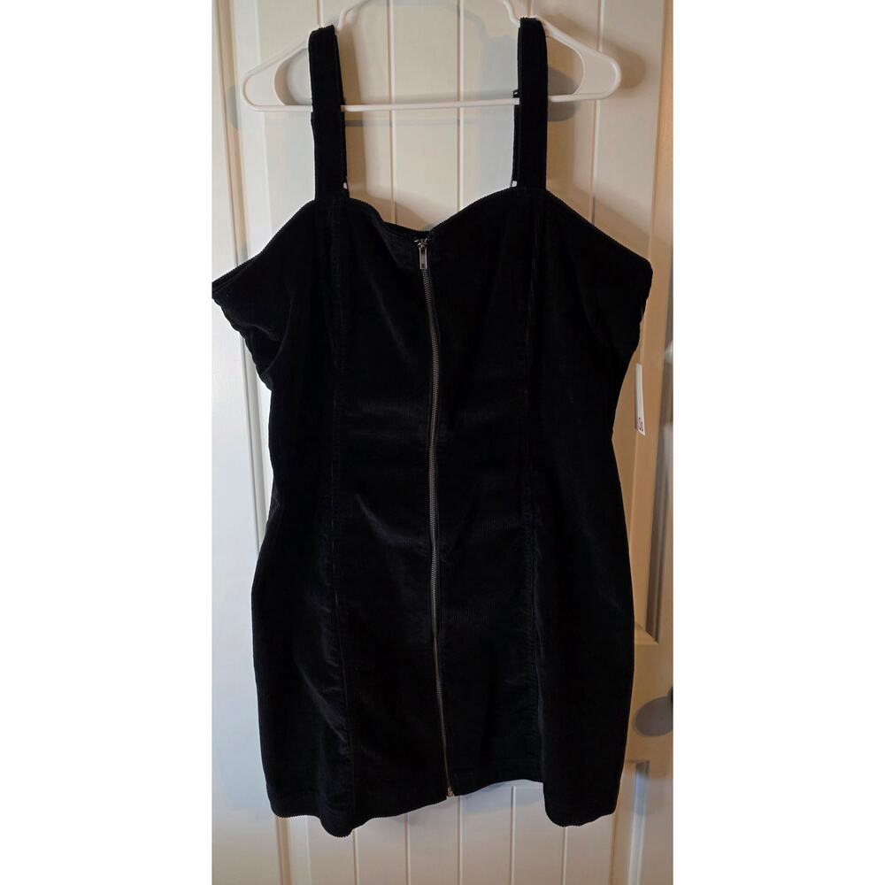SO Velvet Like Corduroy Zip Up Mini Dress New with Tags 2X